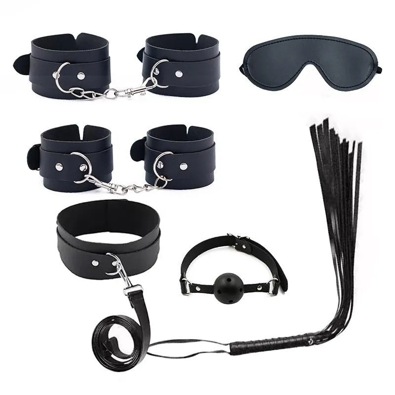 GENERICO - Pack Accesorios de Juguetes Sexuales Látigo Esposas Antifaz SSP340003