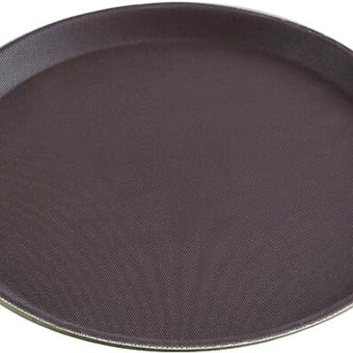 GENERICO - Azafate antideslizante bandeja 57x69 cm ovalada negro