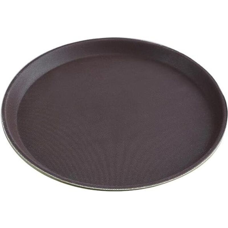 GENERICO - Azafate antideslizante bandeja 61x74 cm ovalada negro