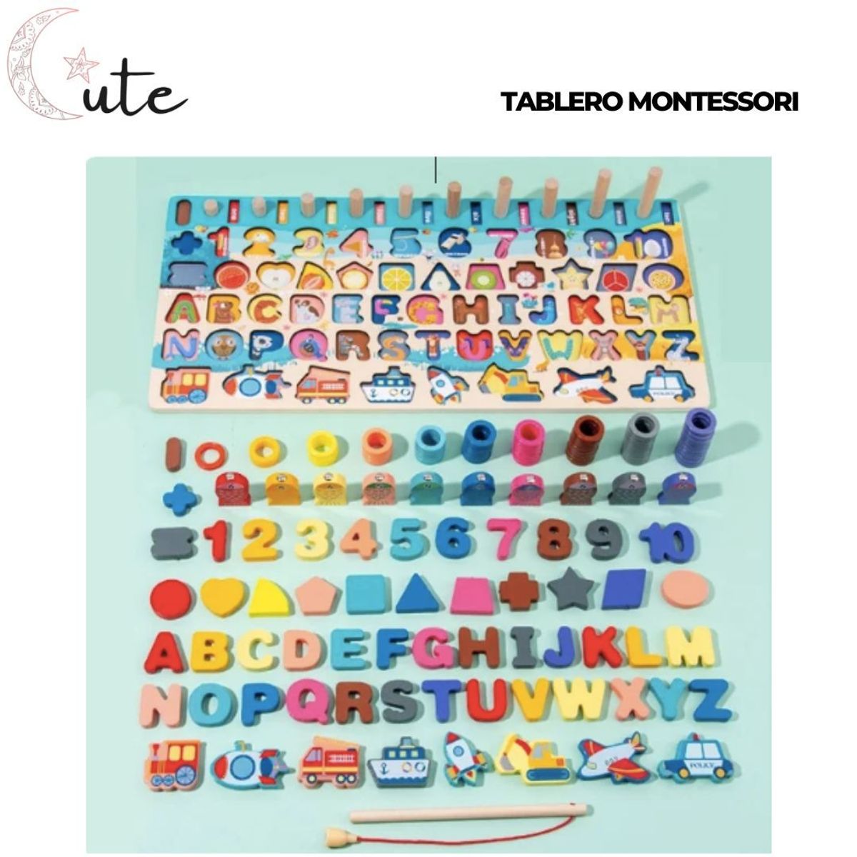 GENERICO - TABLERO MONTESSORI 7 EN 1