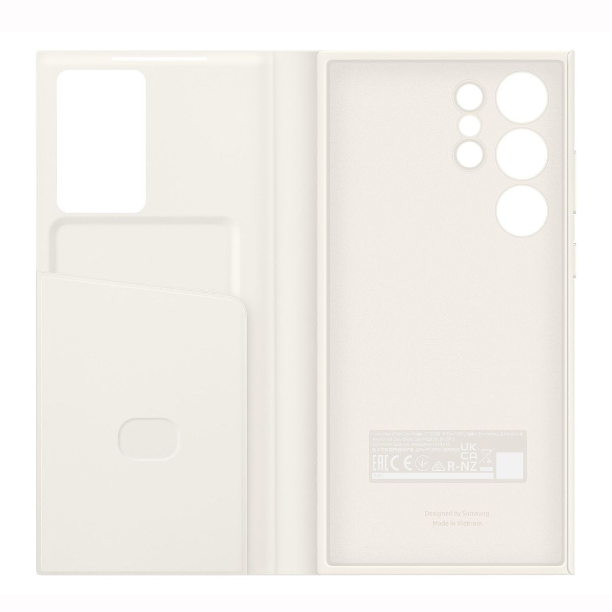 SAMSUNG - Samsung Funda Galaxy S23 Ultra Smart Clear View Cover - Cream