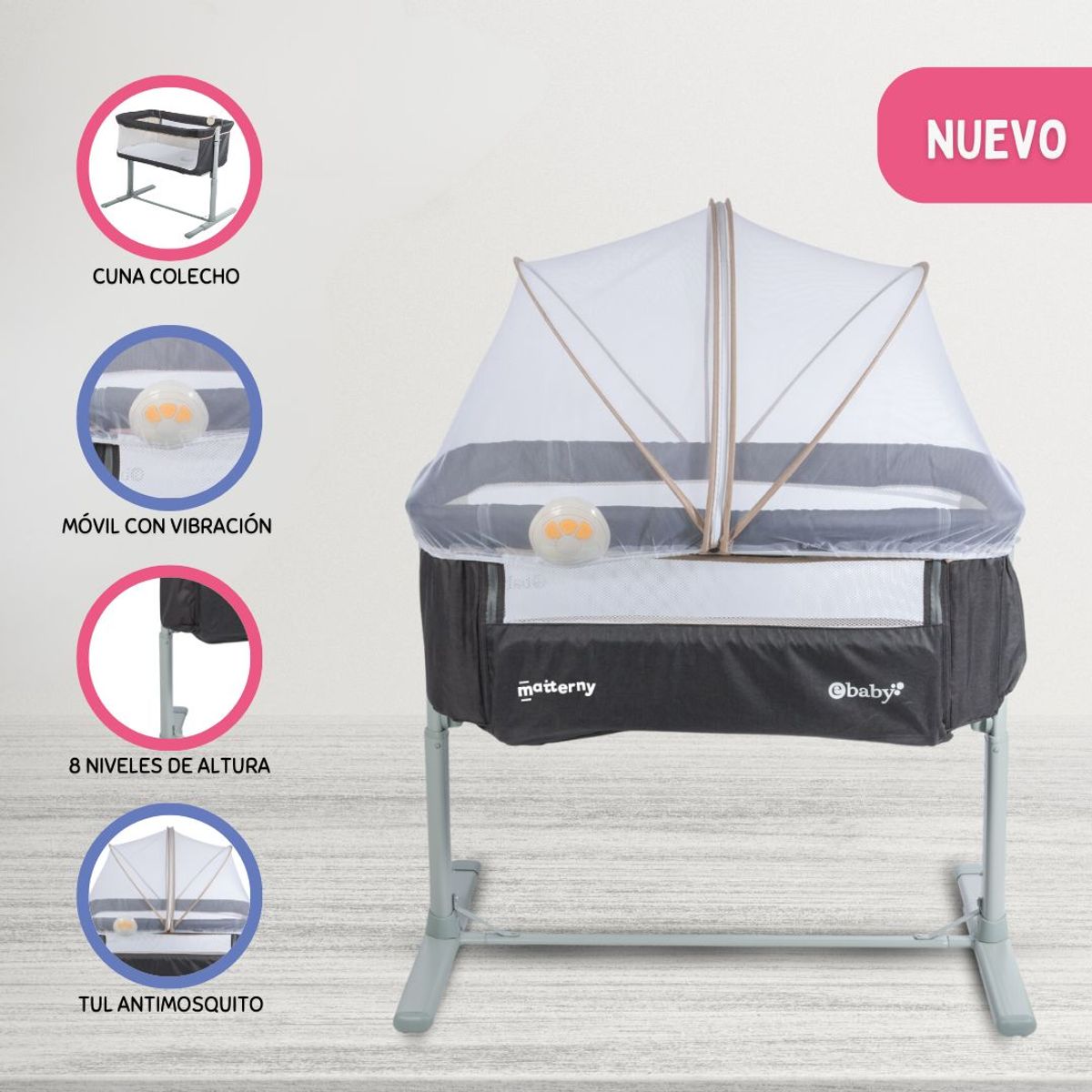 EBABY - Cuna Colecho para Bebes «TAMI» Beige