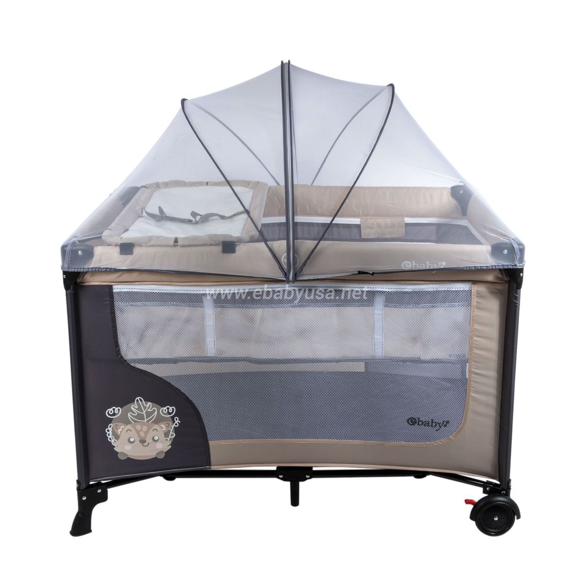 EBABY - Cuna Corral Ebaby con Cambiador Happy Dream Beige