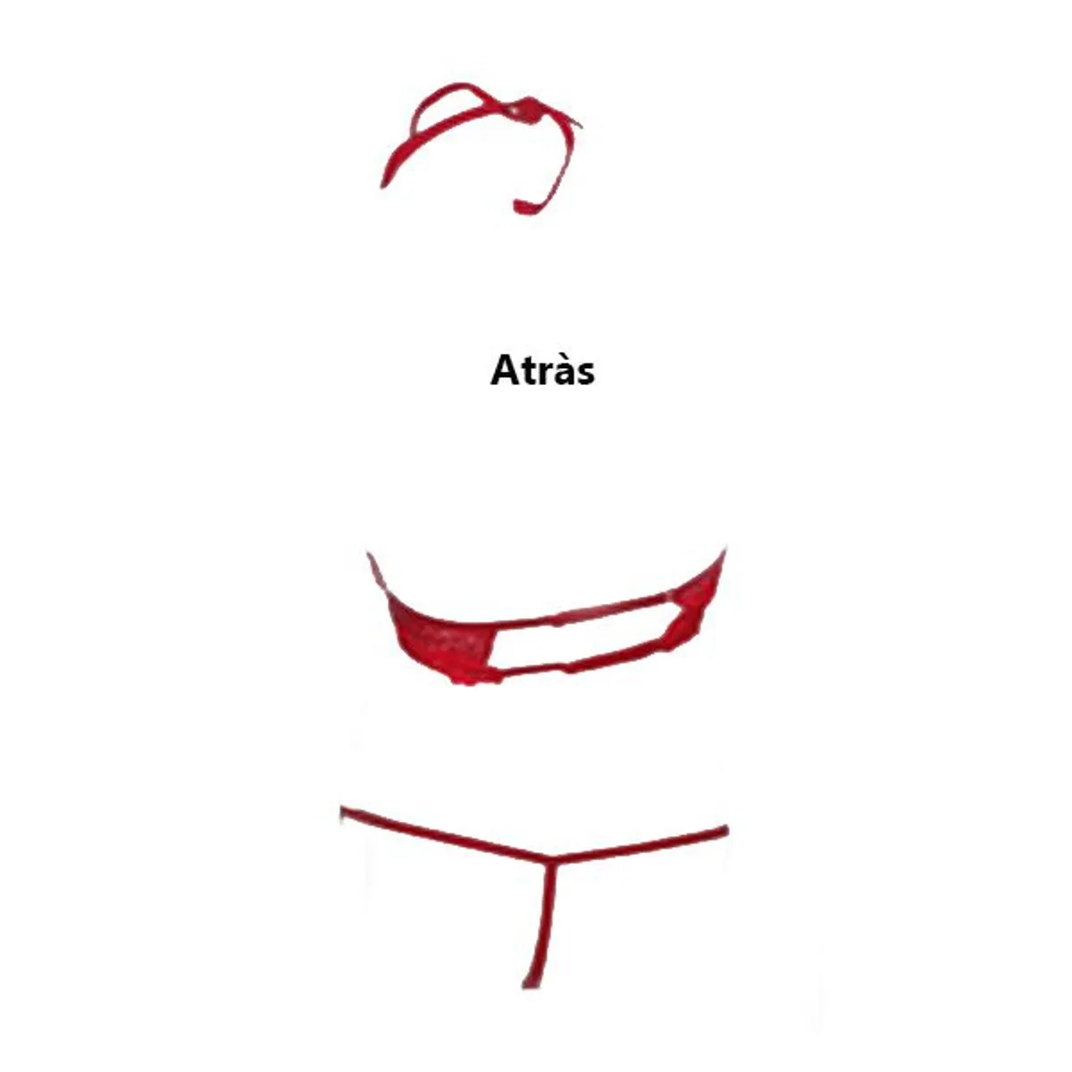 GENERICO - Conjunto Camy - Bralette  Tanga hilo regulable