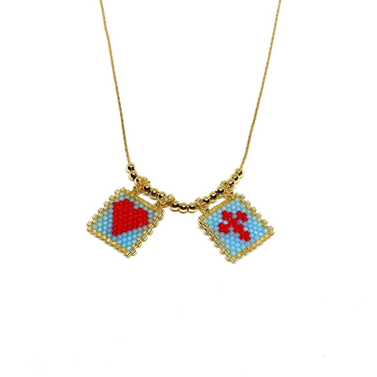 SANTORAL - Collar Escapulario - Dorado