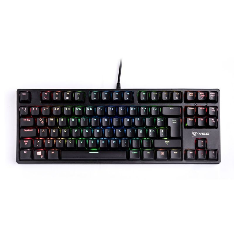 VSG - Teclado Gamer Vsg Alnitak TKL Negro Switch Kailh Marrón Rgb Español