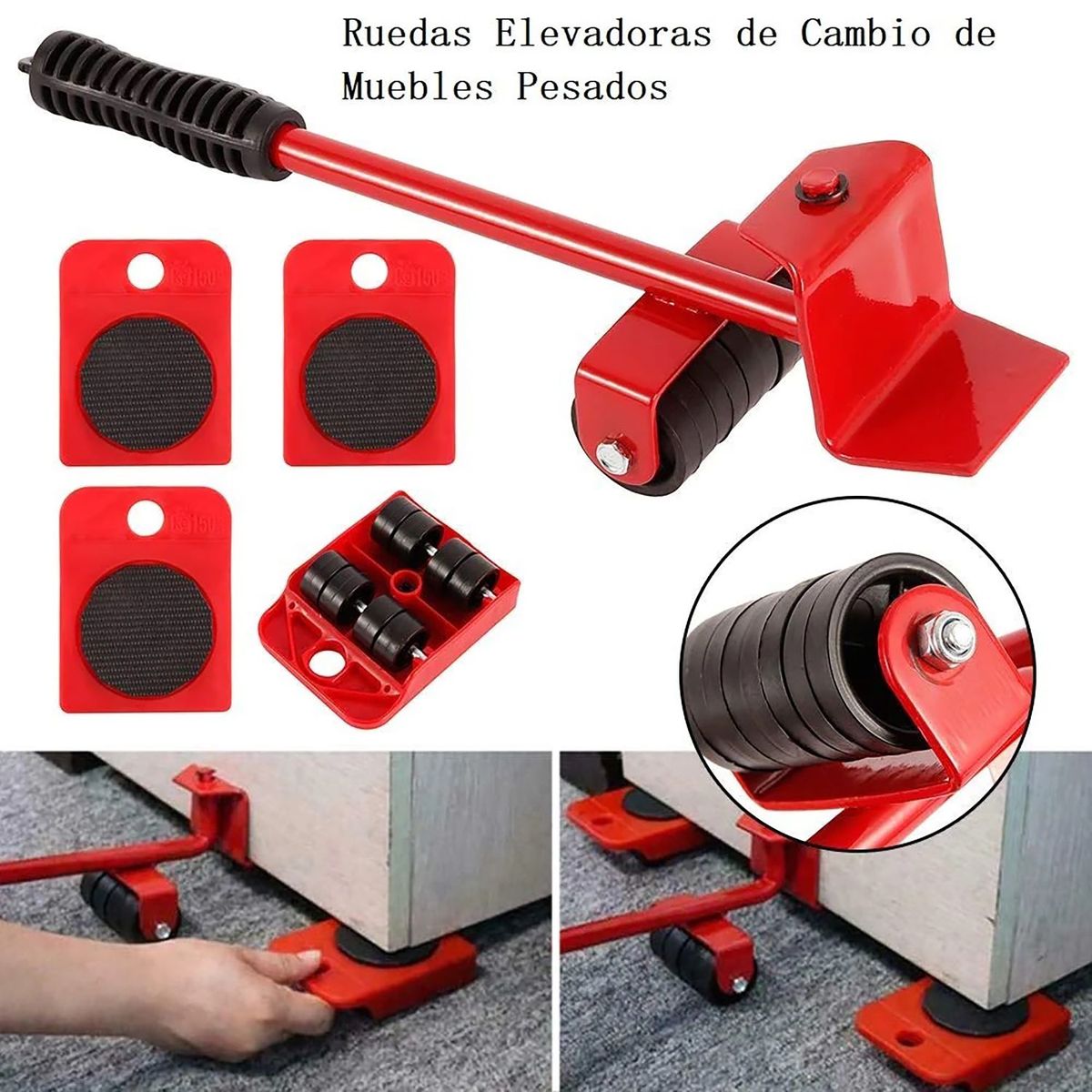 GENERICO - Kit Transportador / deslizador de muebles del hogar soporta 150 Kilos
