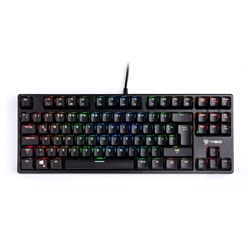 VSG - Teclado Gamer Vsg Alnitak TKL Negro Switch Kailh Azul Rgb Español