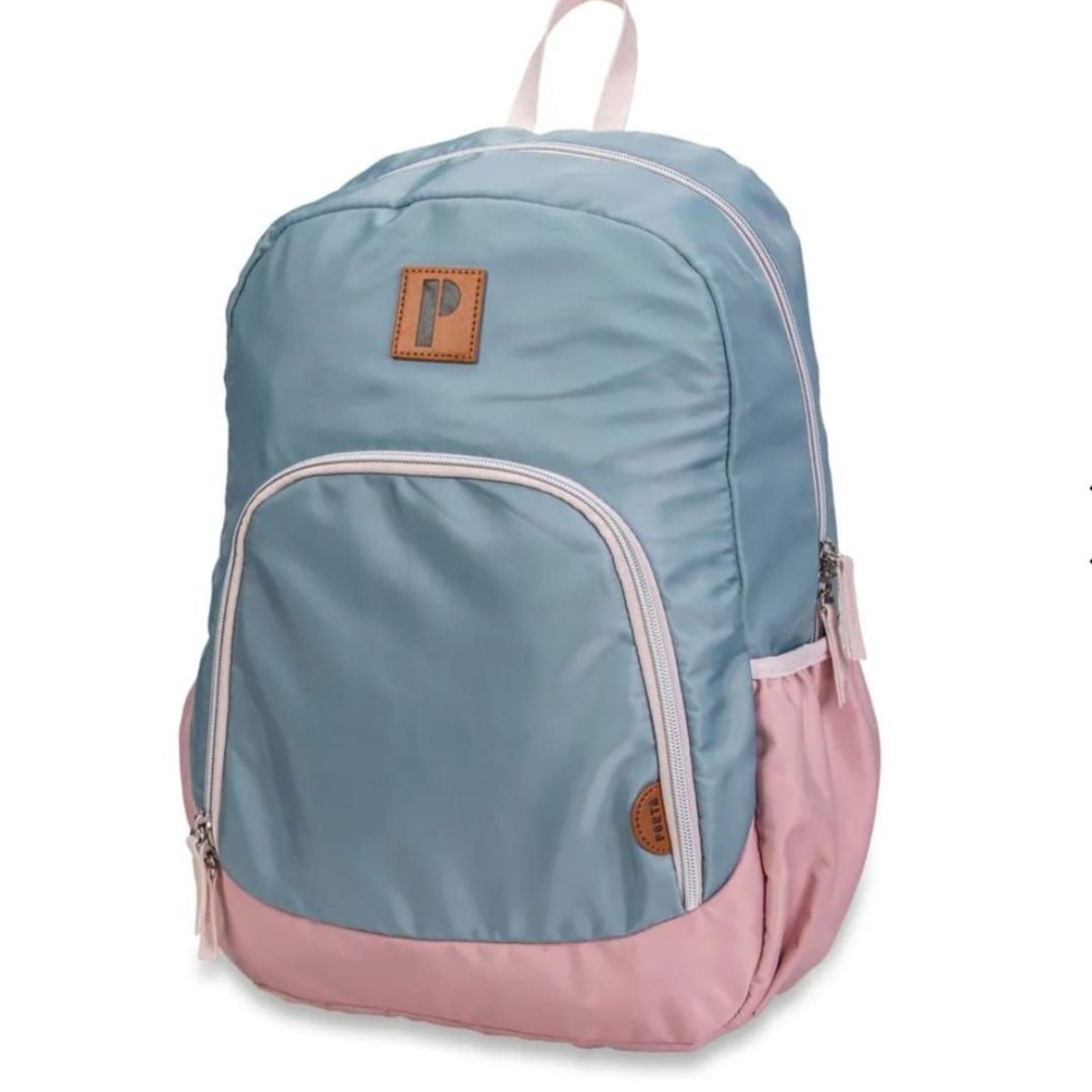 PORTA - MOCHILA LEYLA PORTA  CELESTE - ROSADO