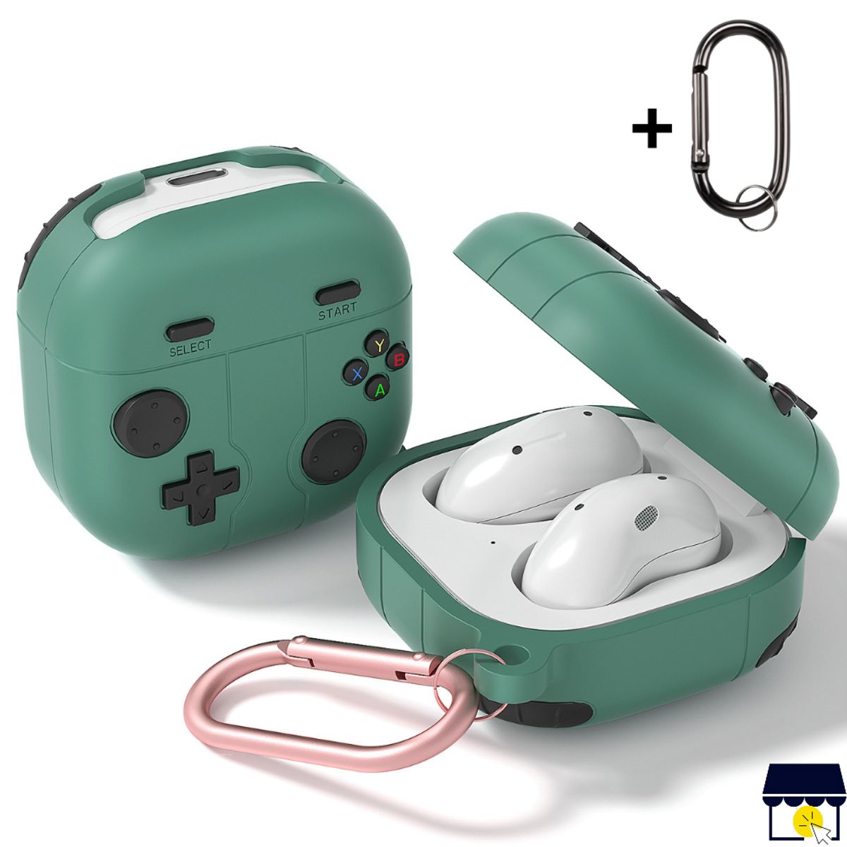 GENERICO - Case funda para Galaxy Buds 2 / FE / 2 Pro / Live / Core - Verde
