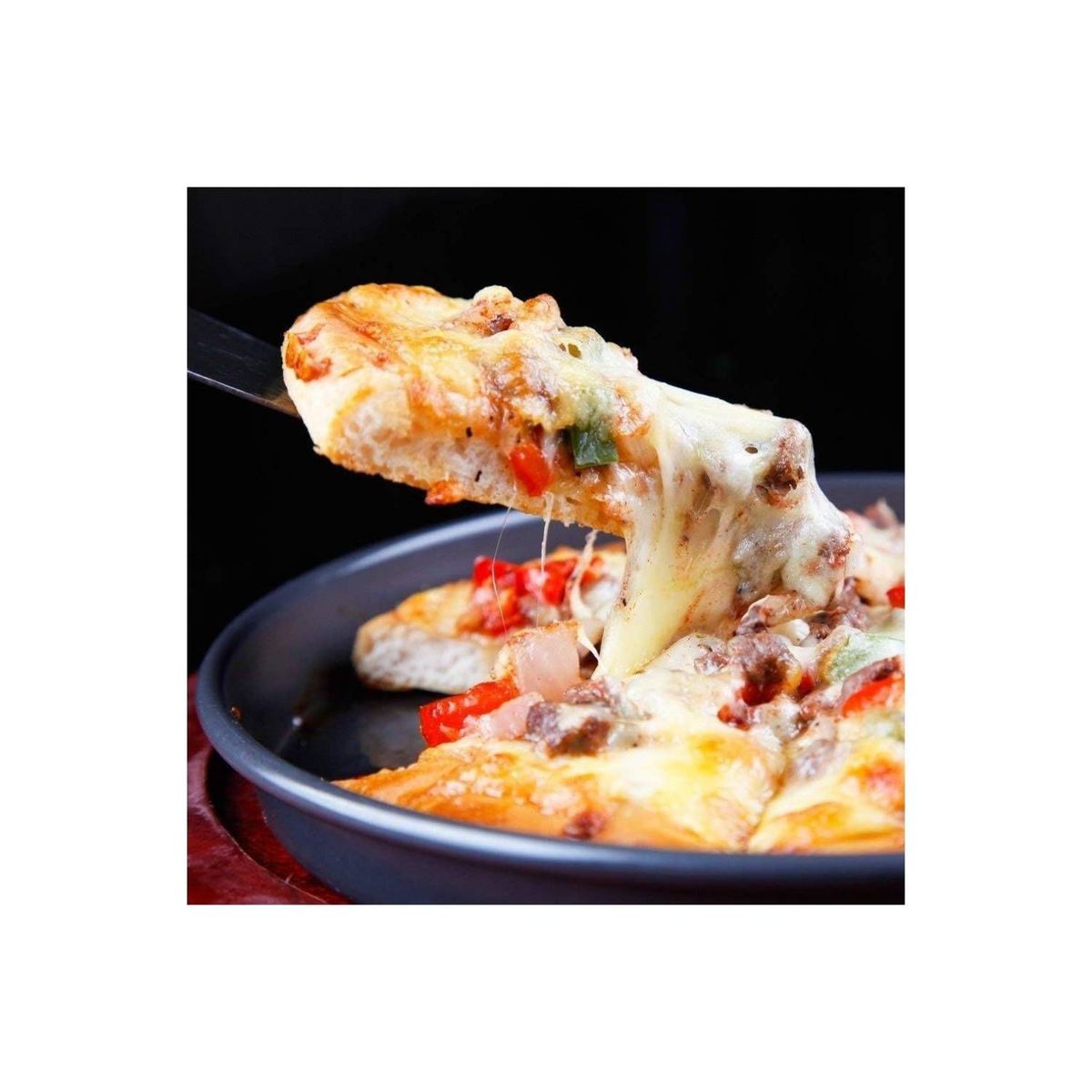 GENERICO - Molde Bandeja para Hornear Pizza Pasteles Antiadherente x1und