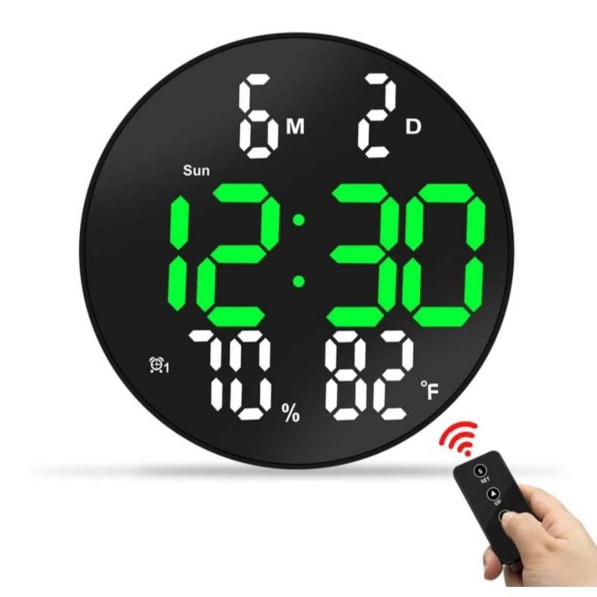 GENERICO - Reloj digital led control remoto temperatura
