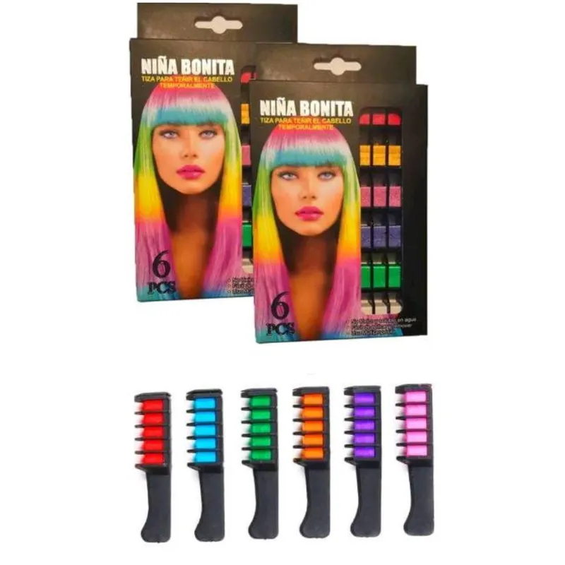 GENERICO - Tiza Tinte Temporal De Cabello Tipo Peine