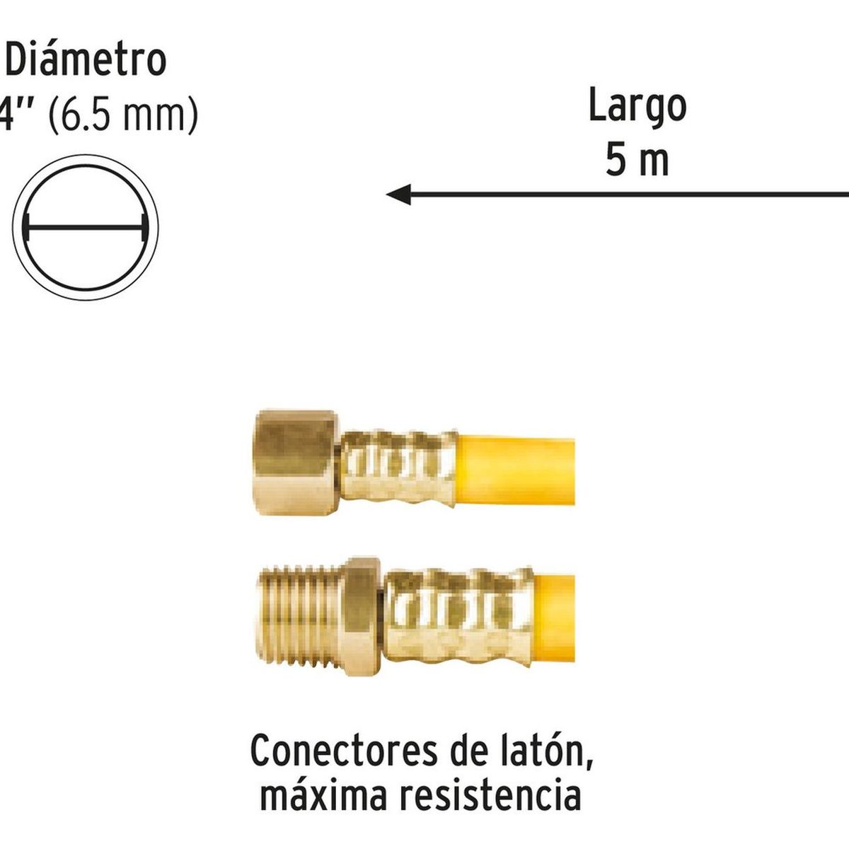 PRETUL - Manguera de pvc para compresora 5 m x 1/4' Pretul