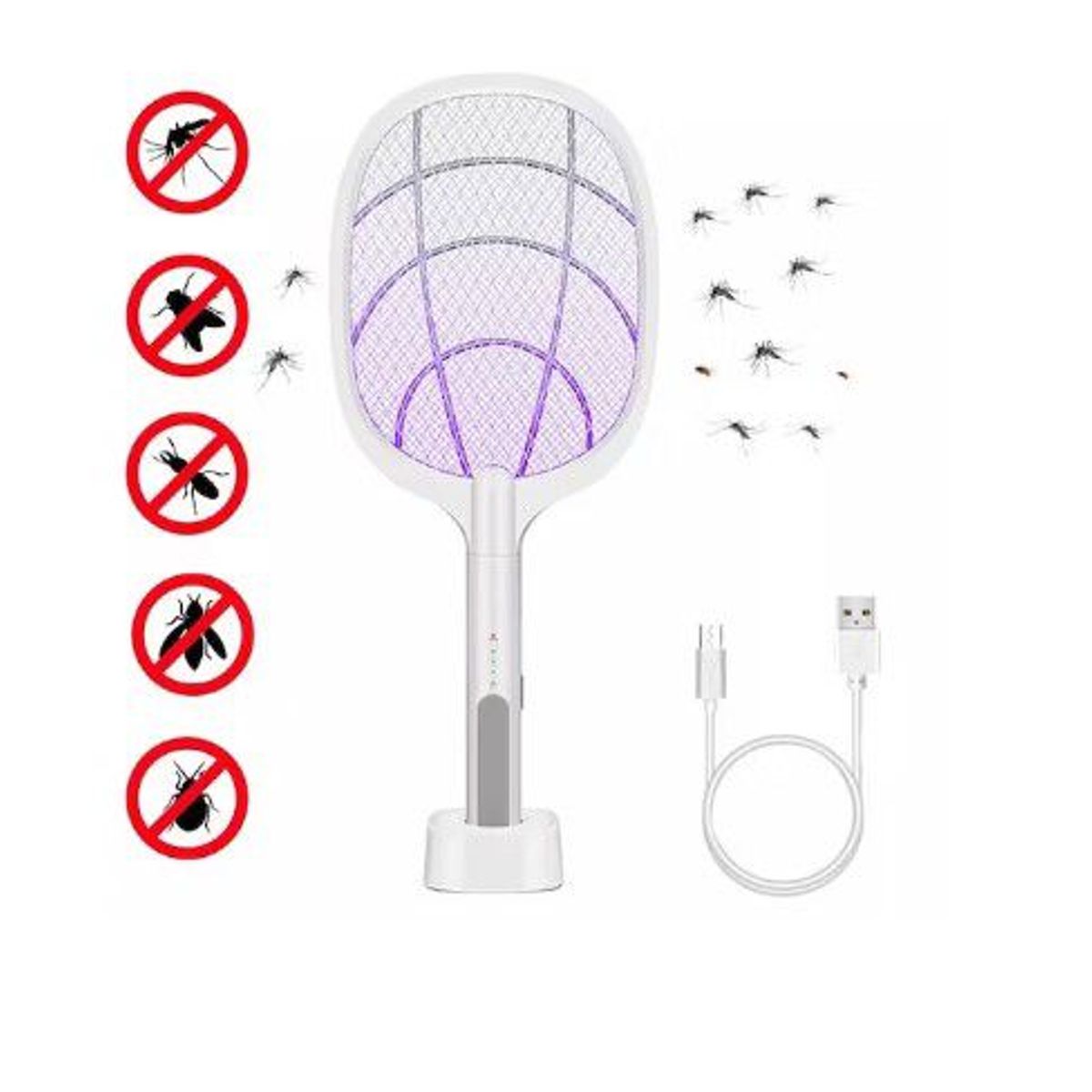 OEM - Raqueta electrica efectiva zancudos moscas mosquitos