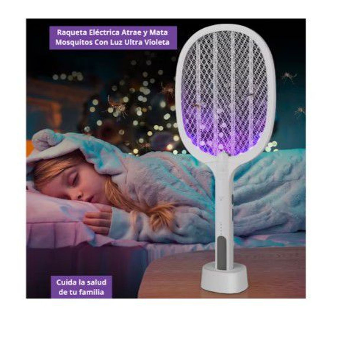 OEM - Raqueta electrica efectiva zancudos moscas mosquitos