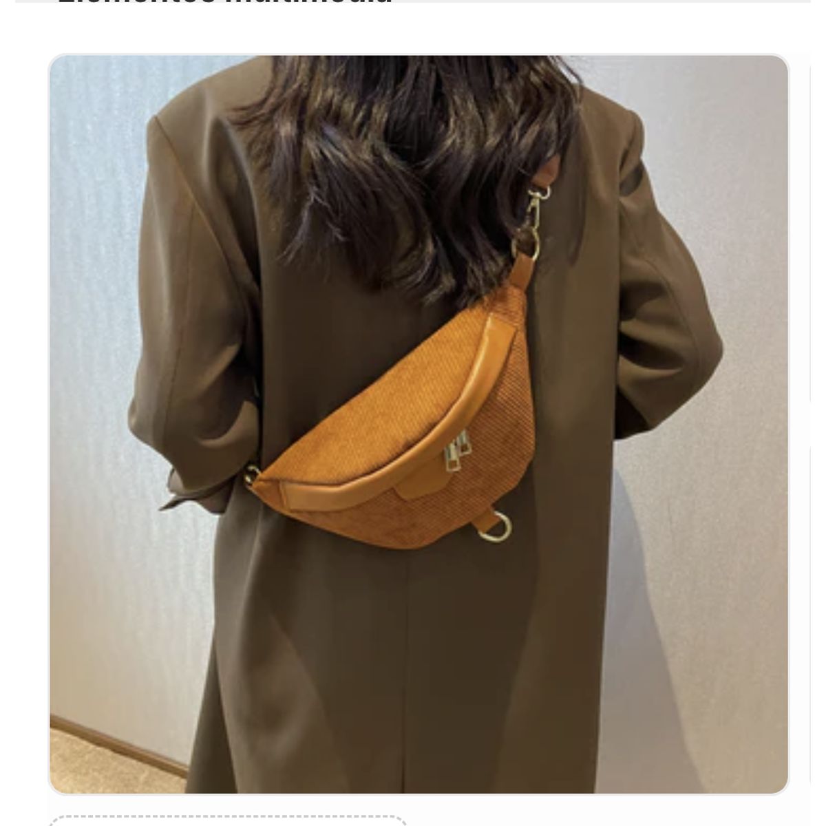 AURELA - RetroBag - Canguro de Estilo Retro para Cintura u Hombro - Marrón