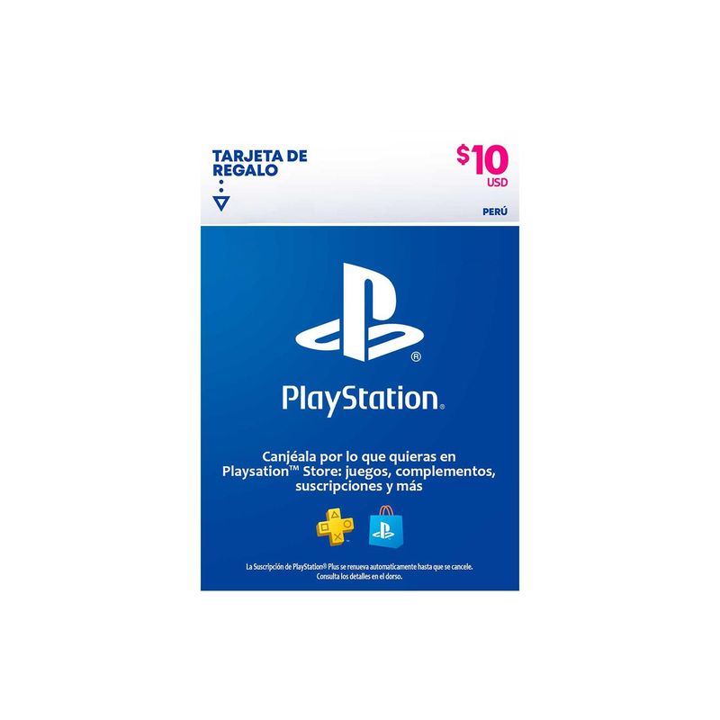 SONY - Tarjeta Gift Card PSN 10$ Peru Fisico