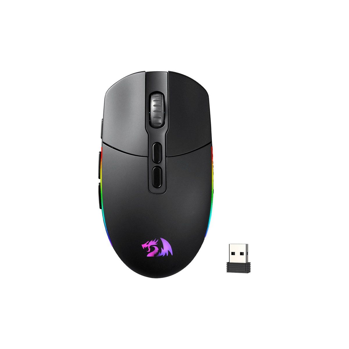 REDRAGON - Mouse Gamer Redragon Invader Pro M719 Rgb Wireless Black