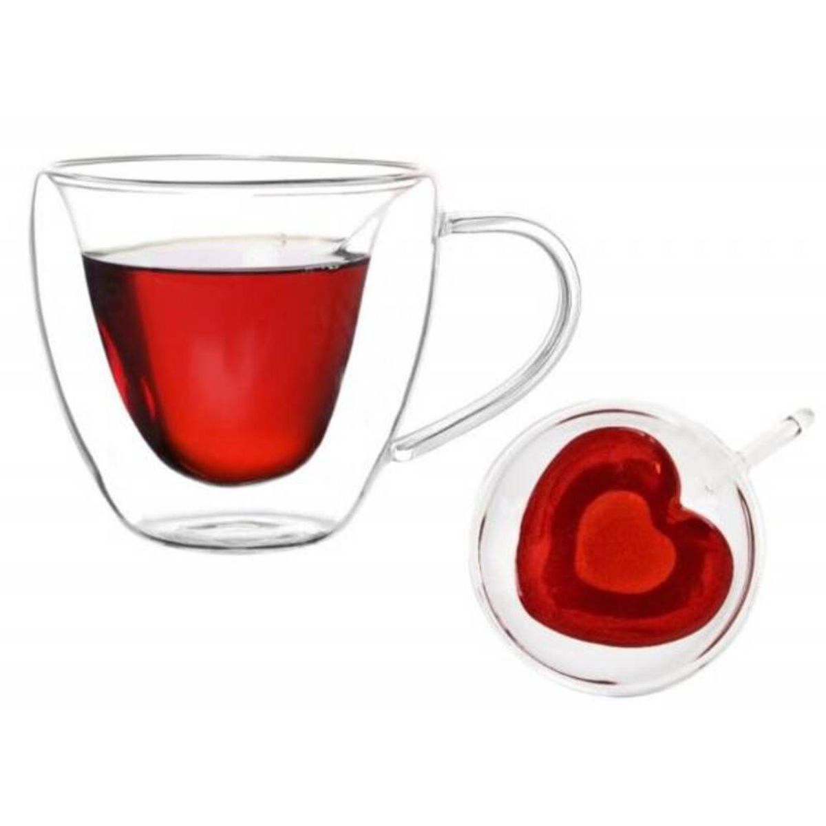 IMPORTADO MC - Taza Doble Pared 250ml Modelo Corazón