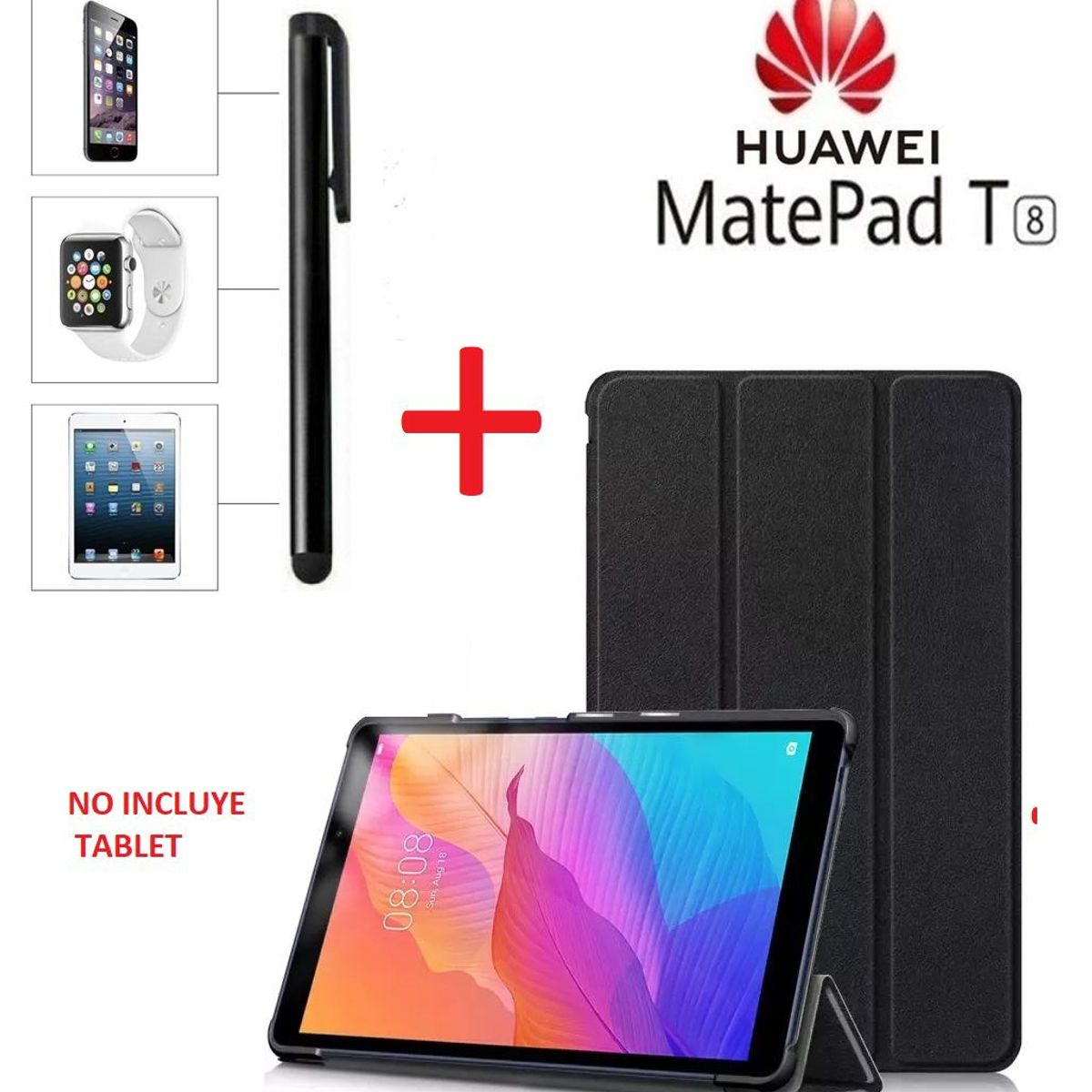 GENERICO - Funda Magnetica + Lapiz Optico para Huawei MatePad T8 8.0 Protecrtor