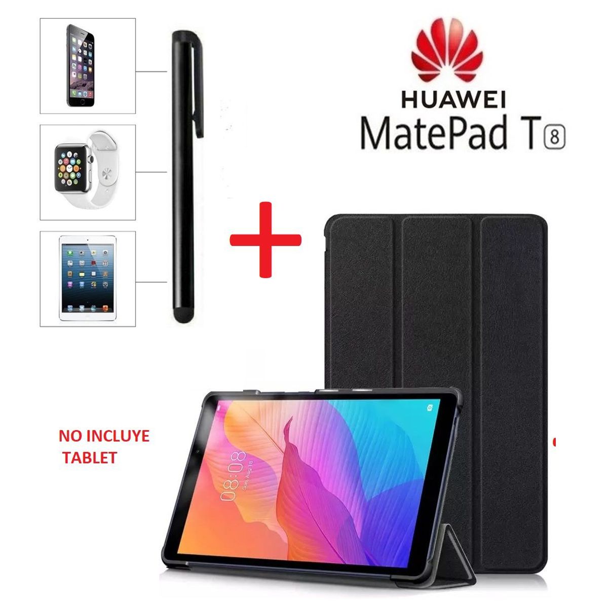 GENERICO - Funda Magnetica + Lapiz Optico para Huawei MatePad T8 8.0 Protecrtor