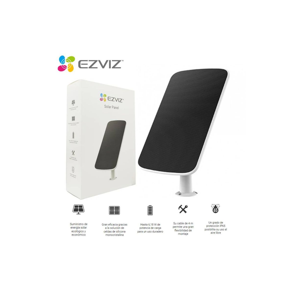 EZVIZ - PANEL DE CARGA SOLAR EZVIZ IDEAL PARA CAMARAS CS-CMT-PANEL SOLAR