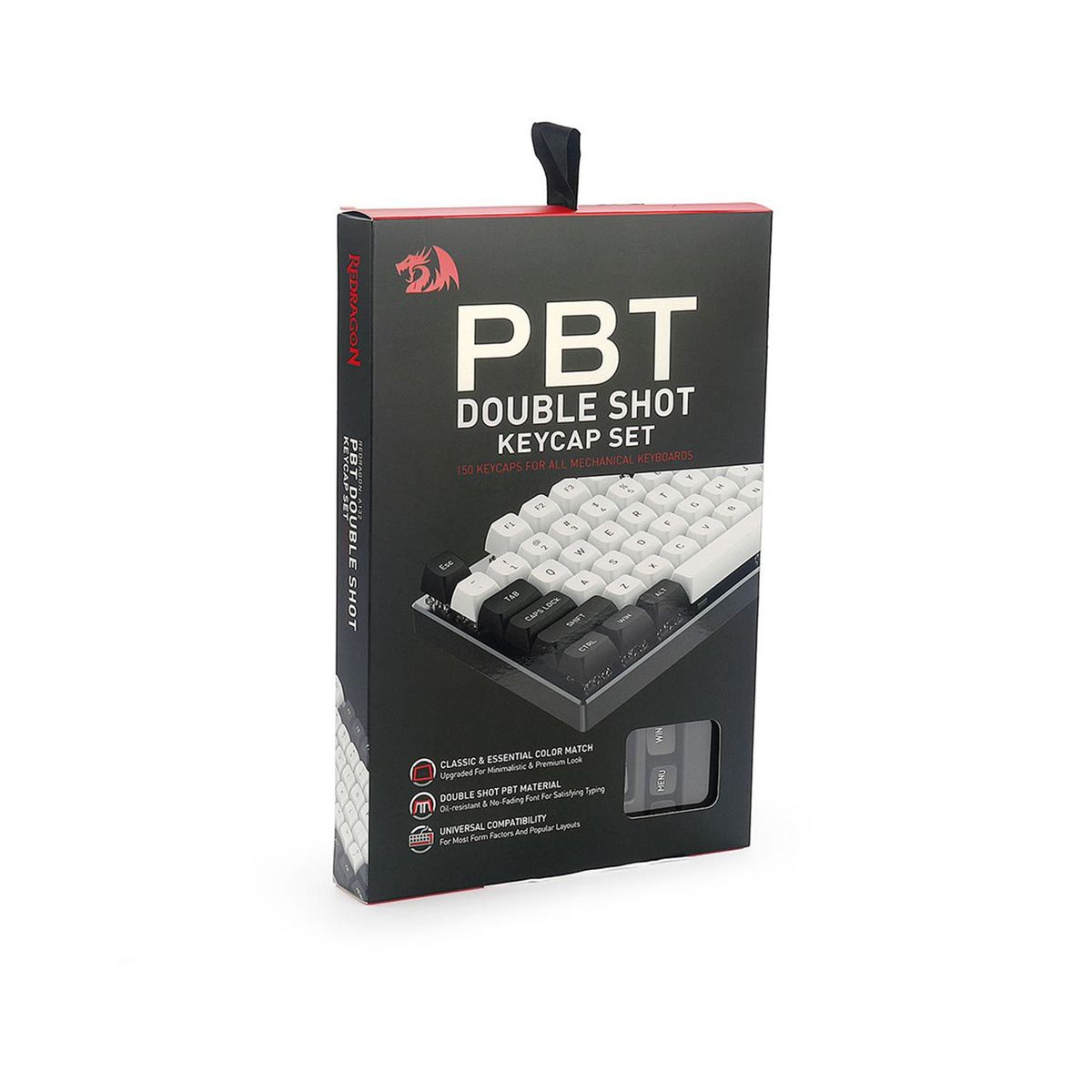 REDRAGON - Keycaps Redragon Csa Pbt Double Shot 150 Units Multi Layout White