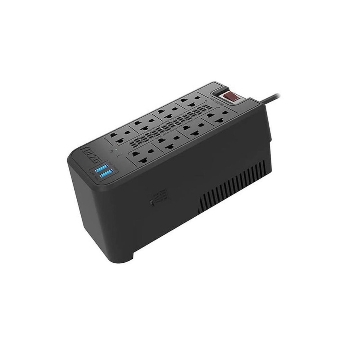 FORZA - Estabilizador Forza Fvr-1222Usb-Capacidad-1200Va600W-240V-Black