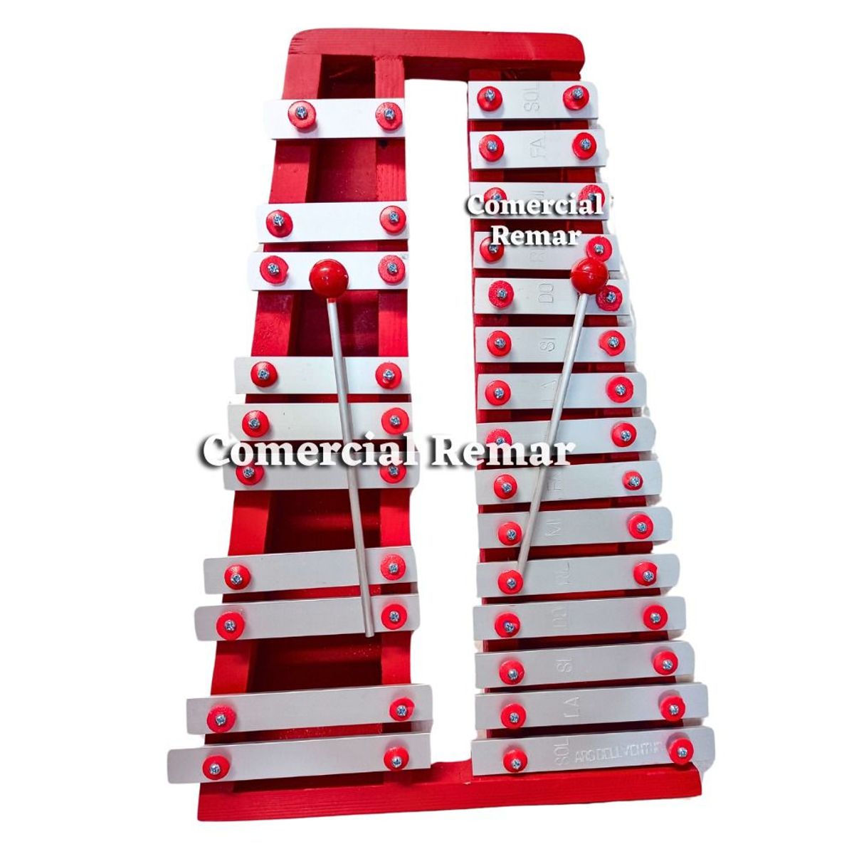 GENERICO - Xilófono cromático rojo