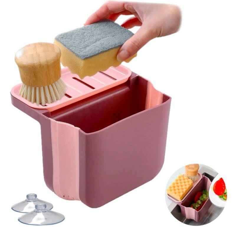 KELLER - Escurridor Plegable Porta Esponjas de Lavadero Multiusos RS