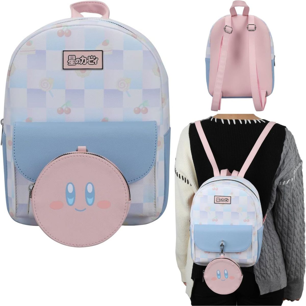 BIOWORLD - Mochila Kirby y monedero - Original Bioworld Mini-Backpack