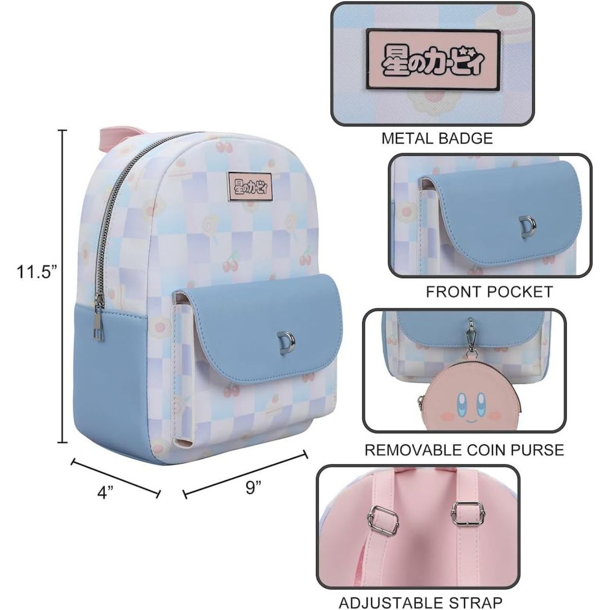 BIOWORLD - Mochila Kirby y monedero - Original Bioworld Mini-Backpack
