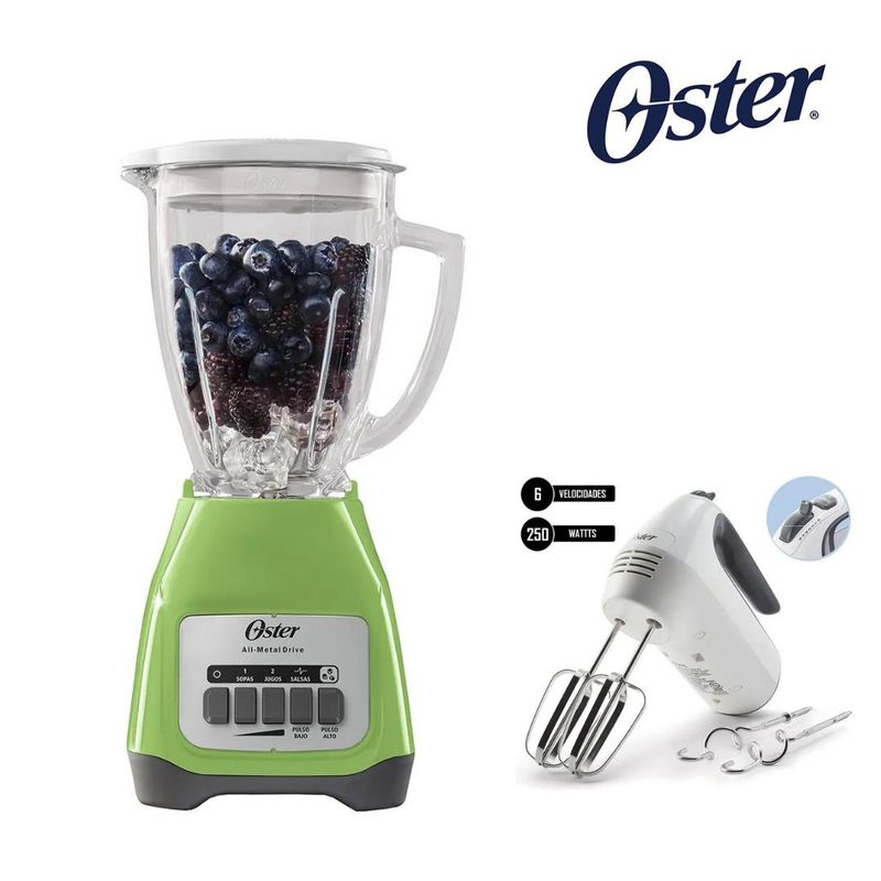 OSTER - COMBO OSTER Licuadora BLSTKAGKPB + Batidora 6 Vel 250W FPSTHM3532
