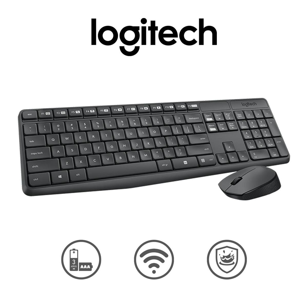 LOGITECH - KIT LOGITECH MK235 INALAMBRICO TECLADO Y MOUSE