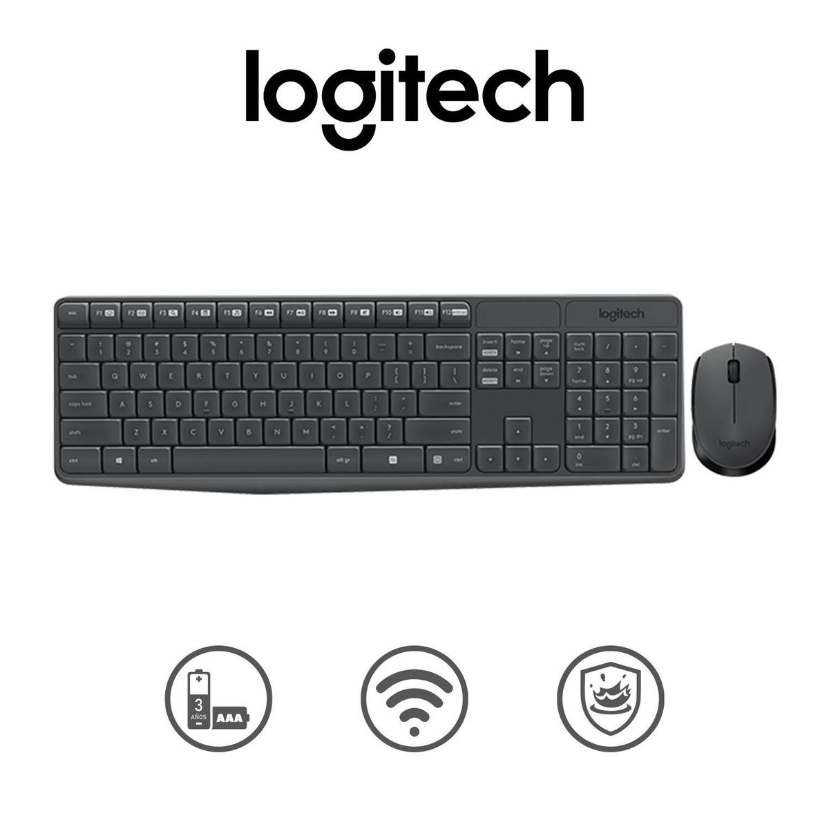 LOGITECH - KIT LOGITECH MK235 INALAMBRICO TECLADO Y MOUSE