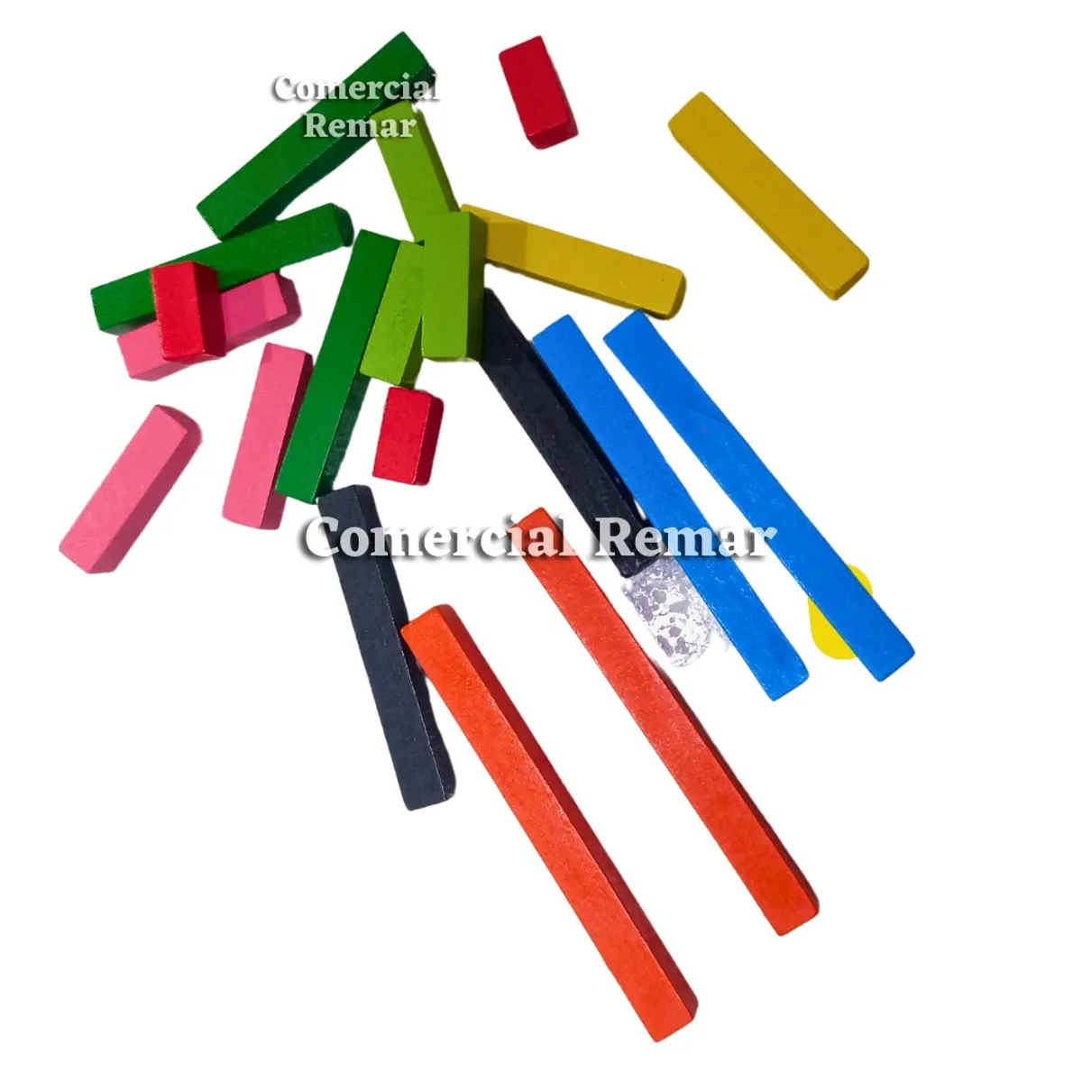 GENERICO - Juego Didáctico Regletas de Madera 136 Piezas Matemáticas