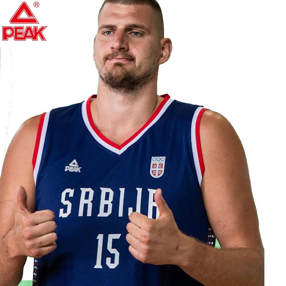 PEAK - Camiseta de SERBIA 2024 FIBA JERSEY