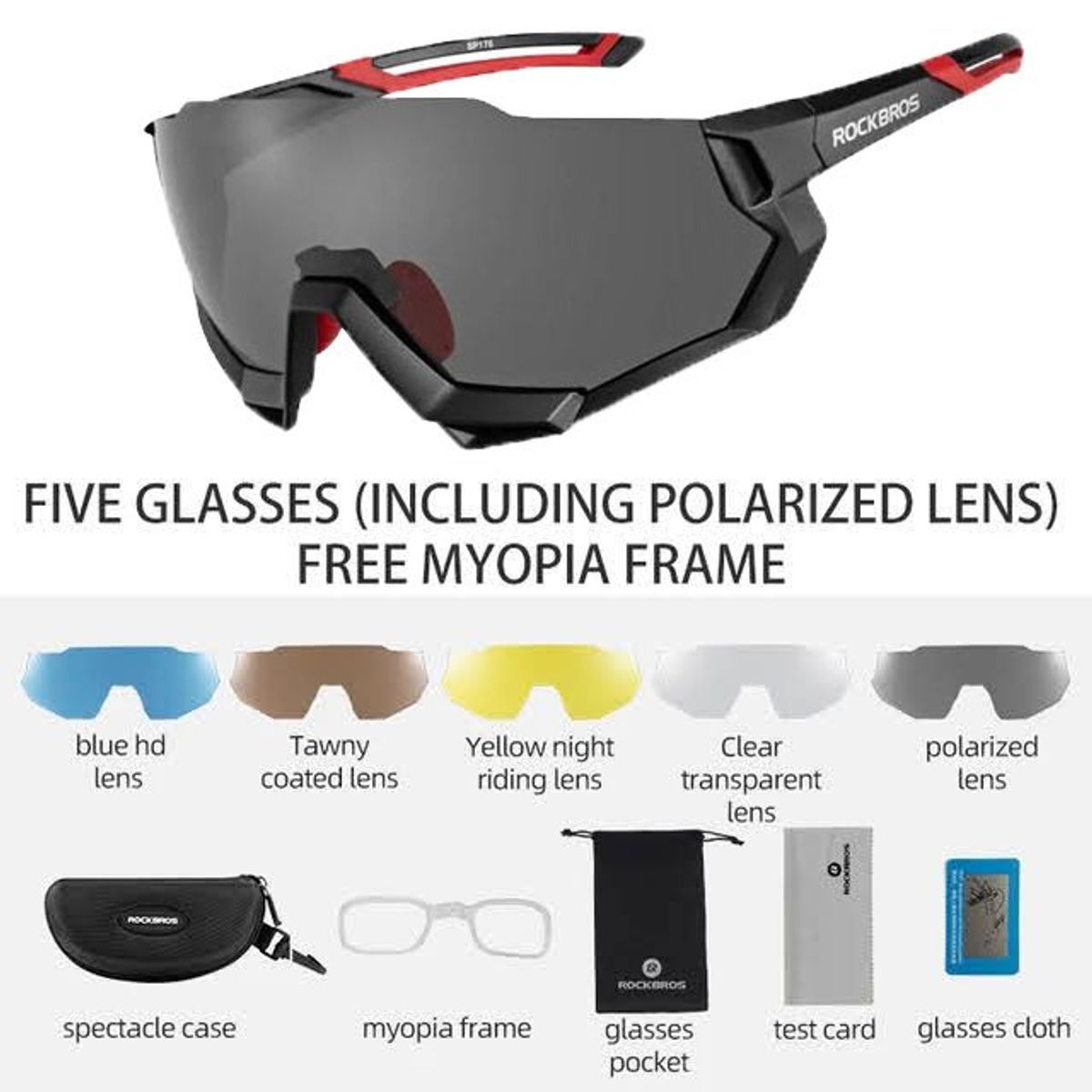 GENERICO - Lentes Polarizados Para Ciclismo 10131- Rockbros