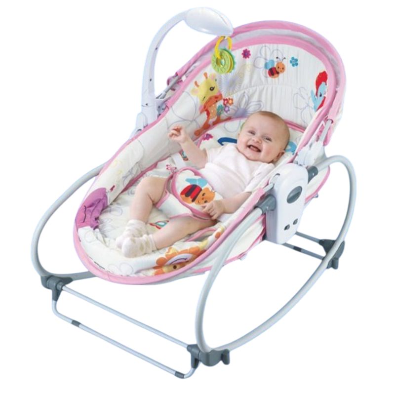 IDEAL - MECEDORA PARA BEBÉ VERSATILE 6 EN 1 ROSADO
