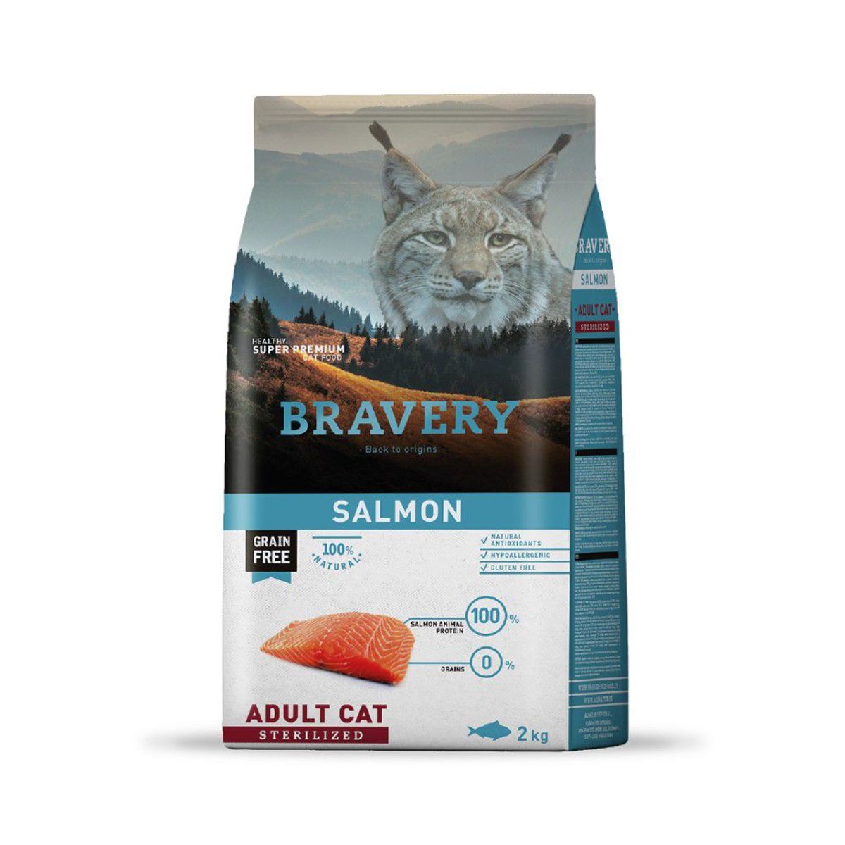BRAVERY - Bravery Salmon Gatos Esterilizados Adultos 2 Kg