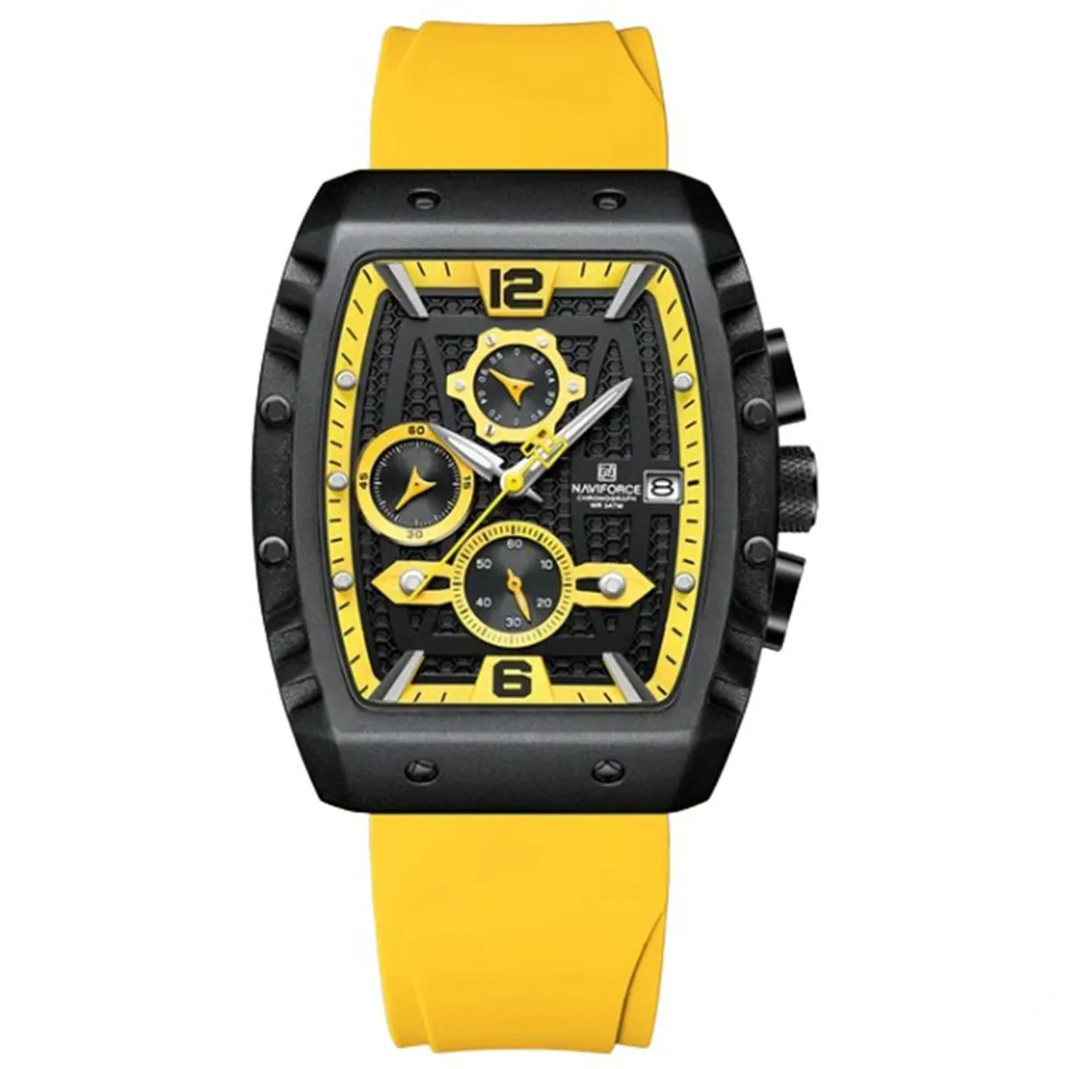 NAVIFORCE - Reloj Naviforce 8025 Correa de Silicona Amarillo NAV-119