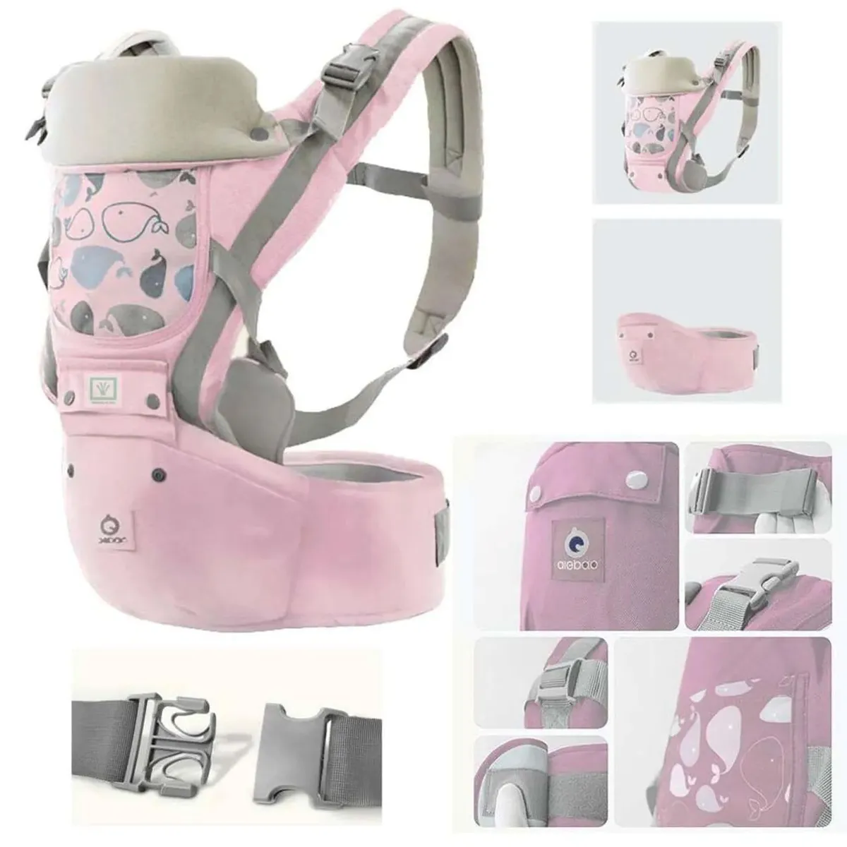 GENERICO - Canguro Para Bebé Ergonómico Ballena 3 en 1