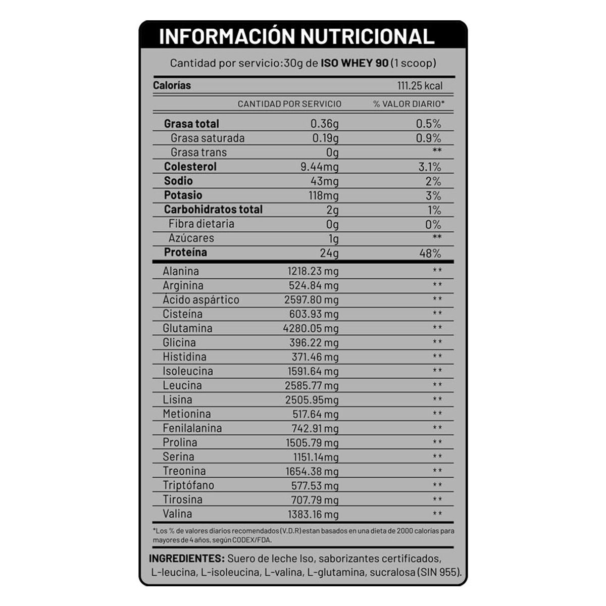 Universe Nutrition - ISO WHEY 90 CHOCOLATE Caja 10 Sachets proteína isolatada