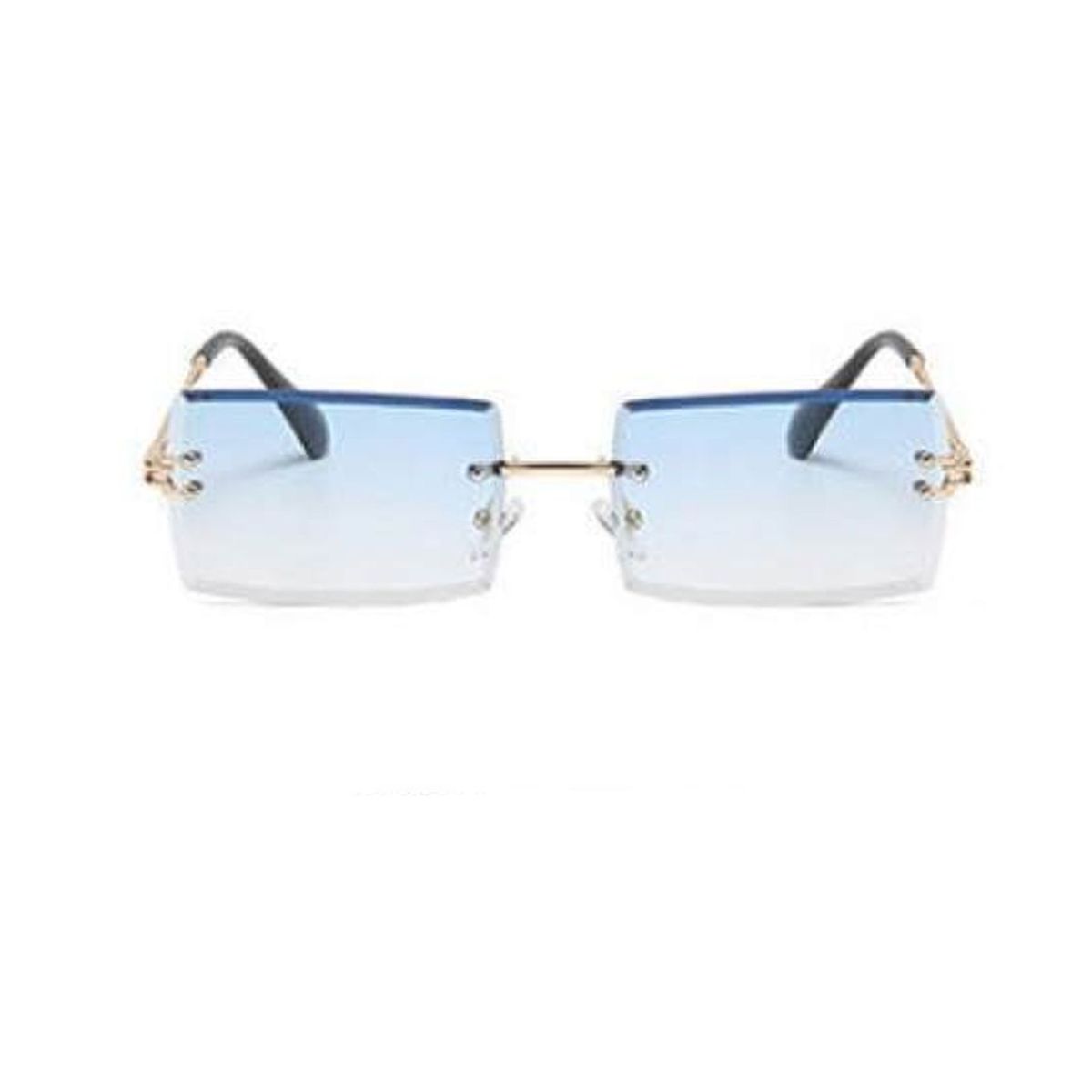 GENERICO - Lentes Mujer Retro Vintage Protección UV 400 Celeste blanco