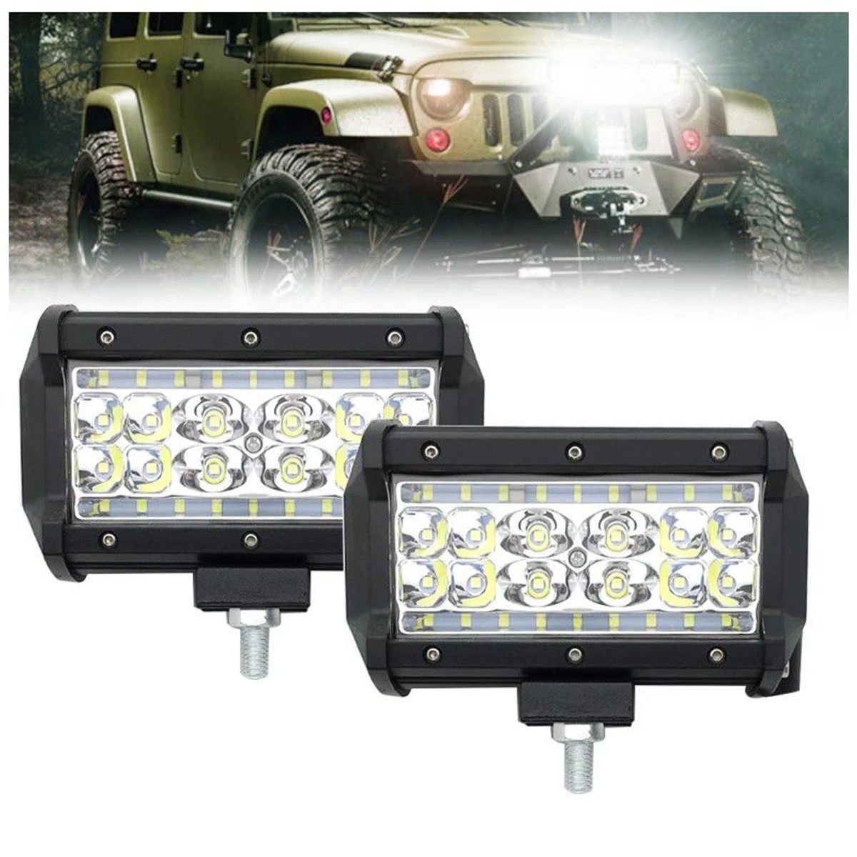 GENERICO - Neblinero Barra Led 90w  Auto Moto  +Lineas Blanca 1PCS