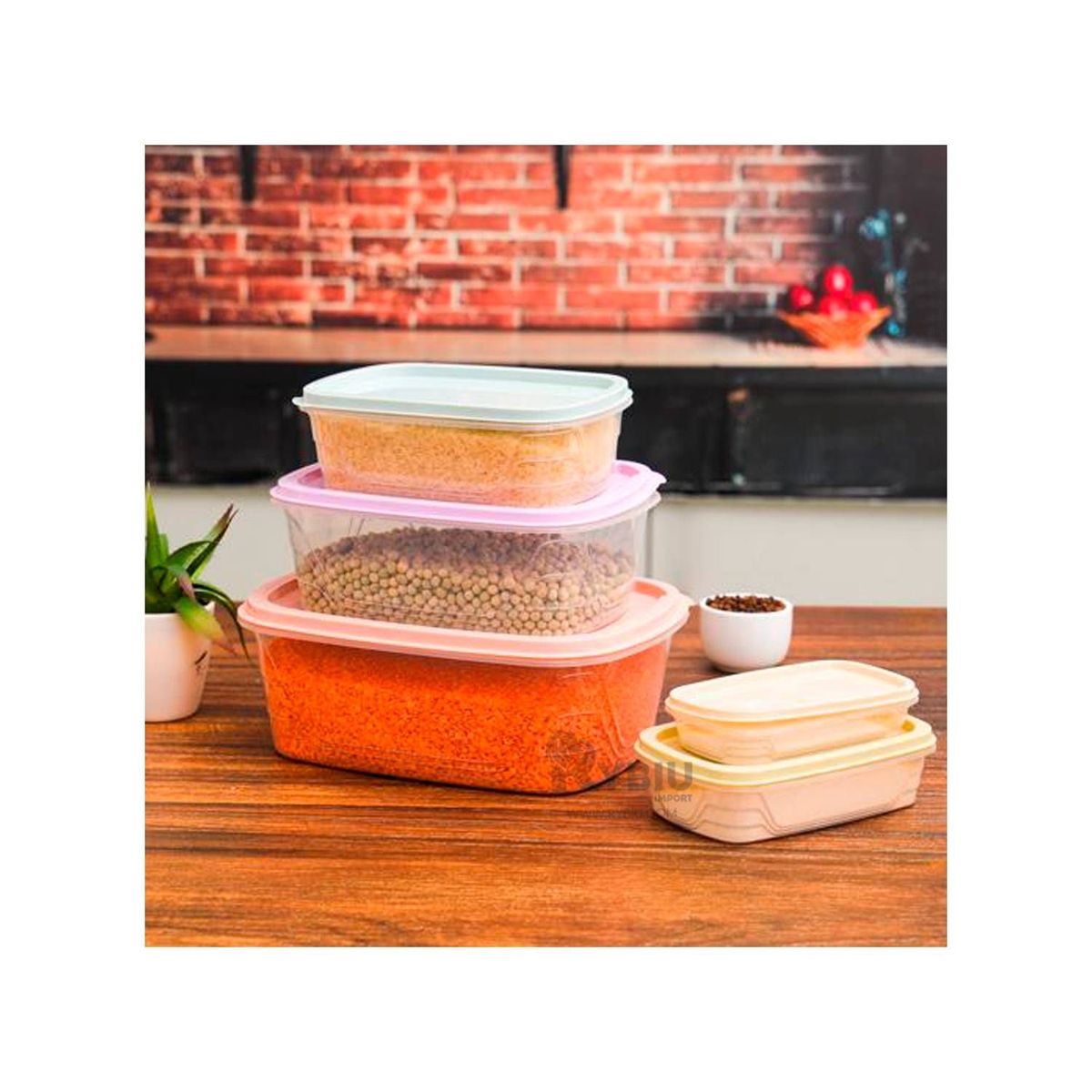 GENERICO - Transparente Juego de Taper para Uso de Alimentos