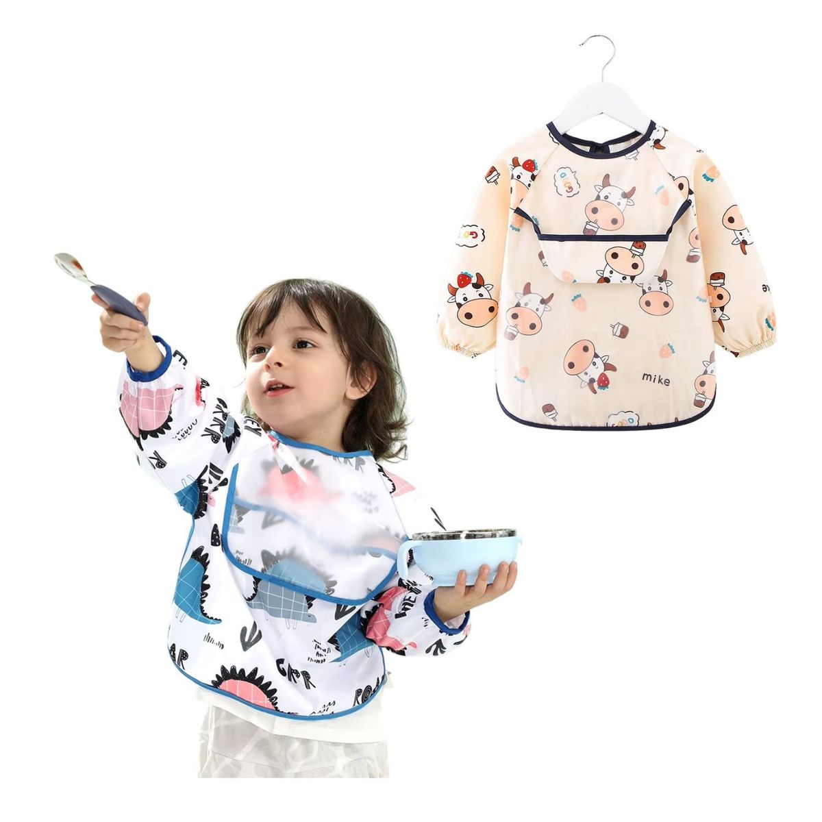 GENERICO - Babero Impermeable 18 a 24 meses Vaca Mike