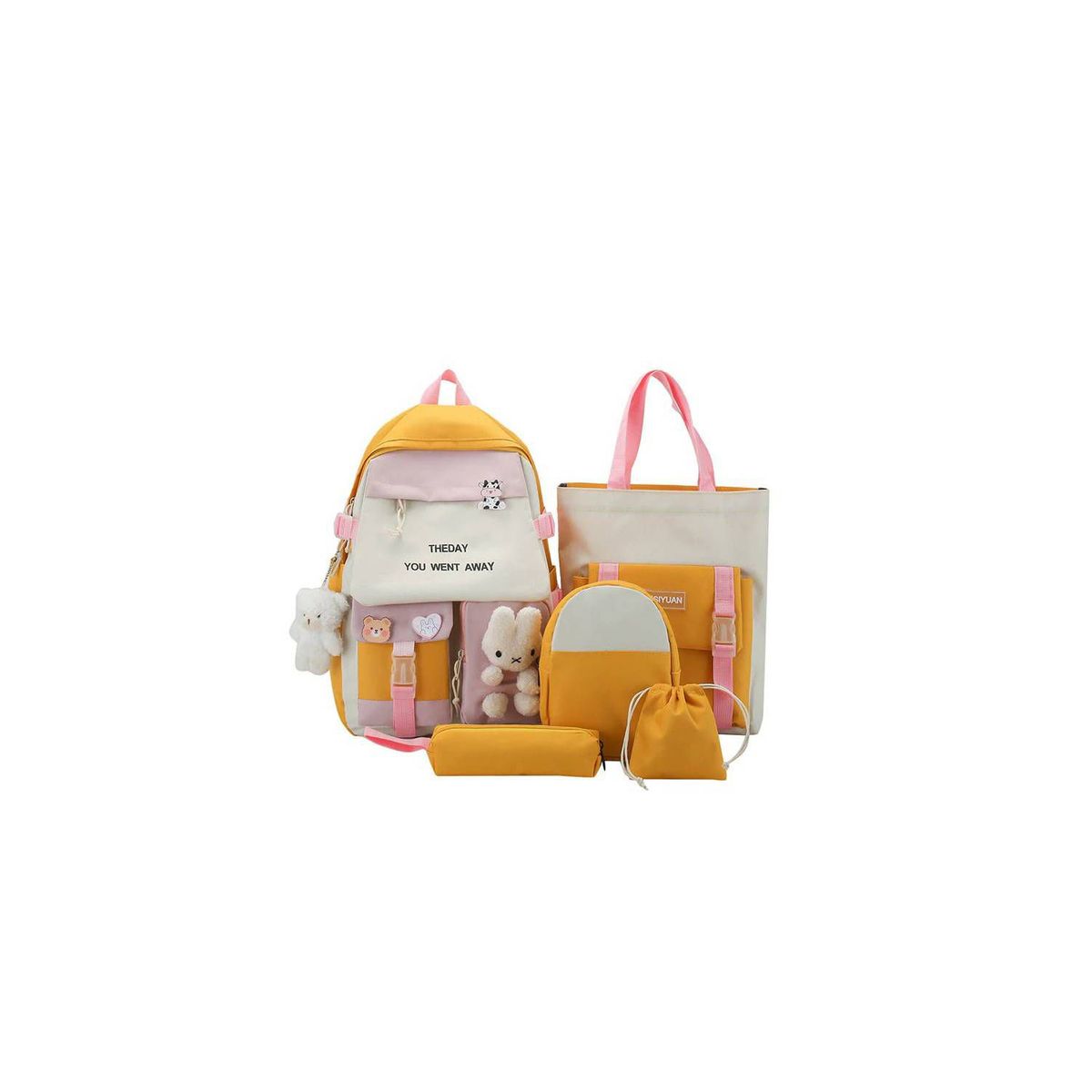 GENERICO - Kits de 5 Piezas de mochilas kawaii escolares bolsos coreanos