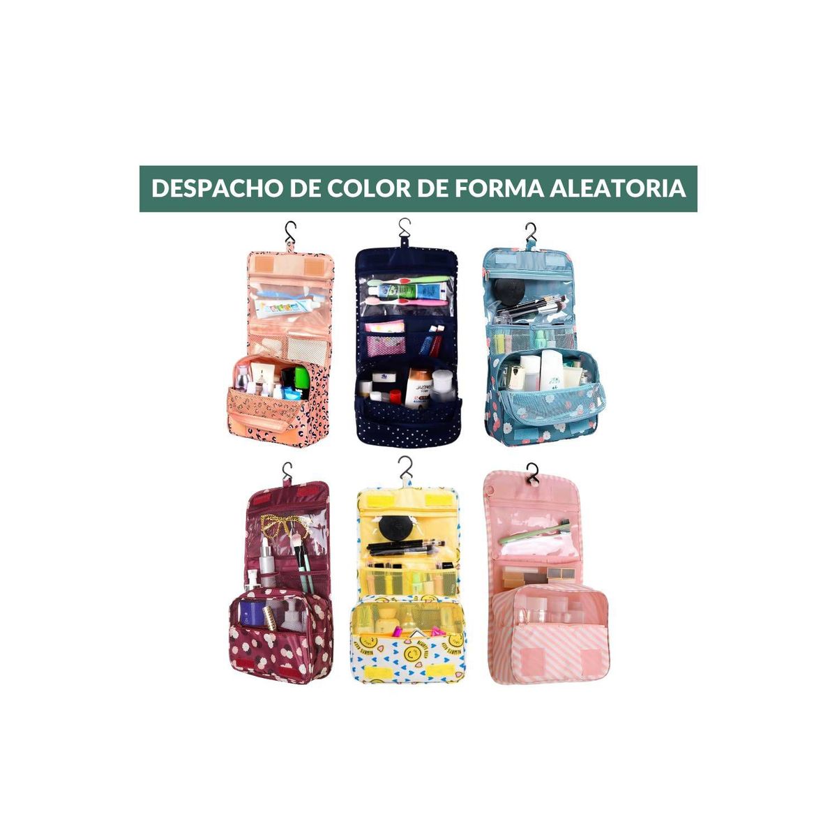 GENERICO - Neceser de Maquillaje Bolsa Cartera de Viaje  -Diseño aleatorio